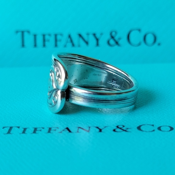 1895 Tiffany & Company Colonial Ivy Spoon Ring in Sterling Silver #93 - Picture 6 of 12